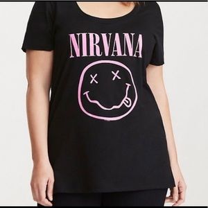 Torrid plus size 6 black scoop Nirvana tee